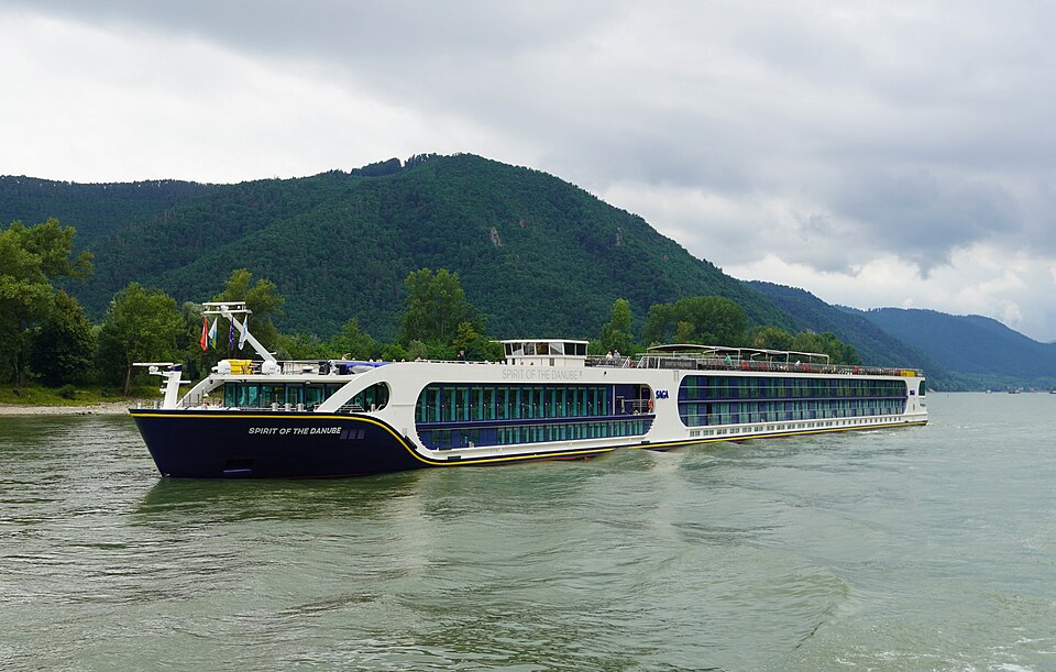 River cruise ship sailing through the Wachau Valley